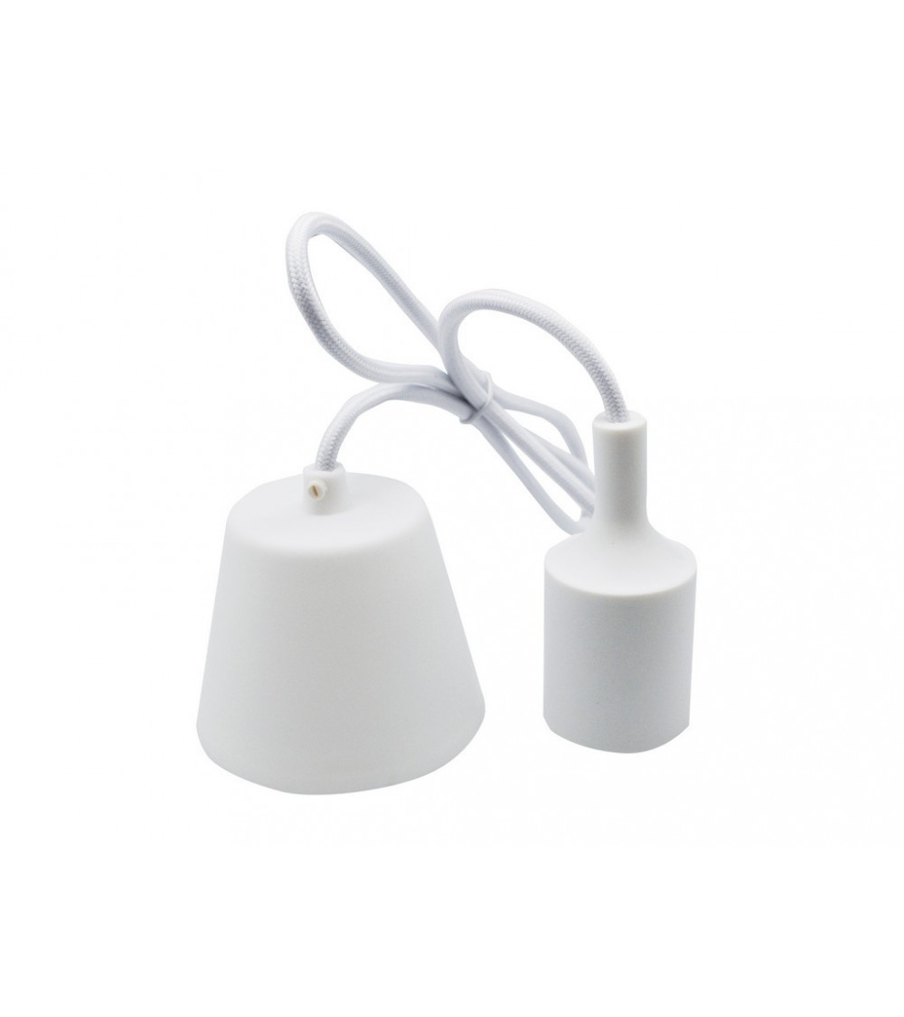 Comprar PORTALAMPARAS+CABLE FLORON 1M E27 SILICONA BLANCO en España