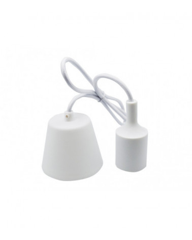 Comprar PORTALAMPARAS+CABLE FLORON 1M E27 SILICONA BLANCO en España