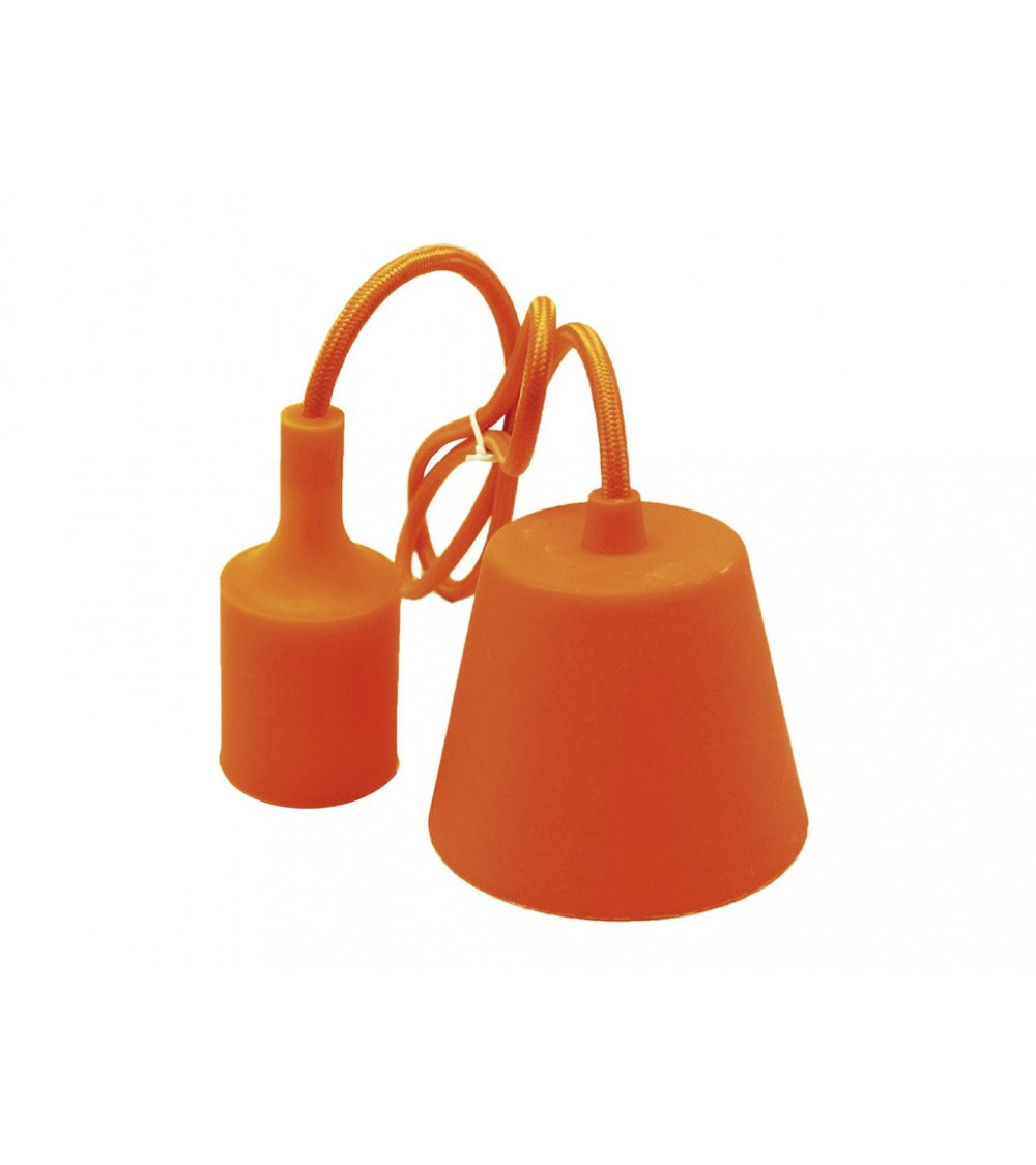 Comprar PORTALAMPARAS+CABLE FLORON 1M E27 SILICONA NARANJA en España