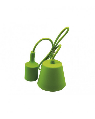 Comprar PORTALAMPARAS+CABLE FLORON 1M E27 SILICONA VERDE en España