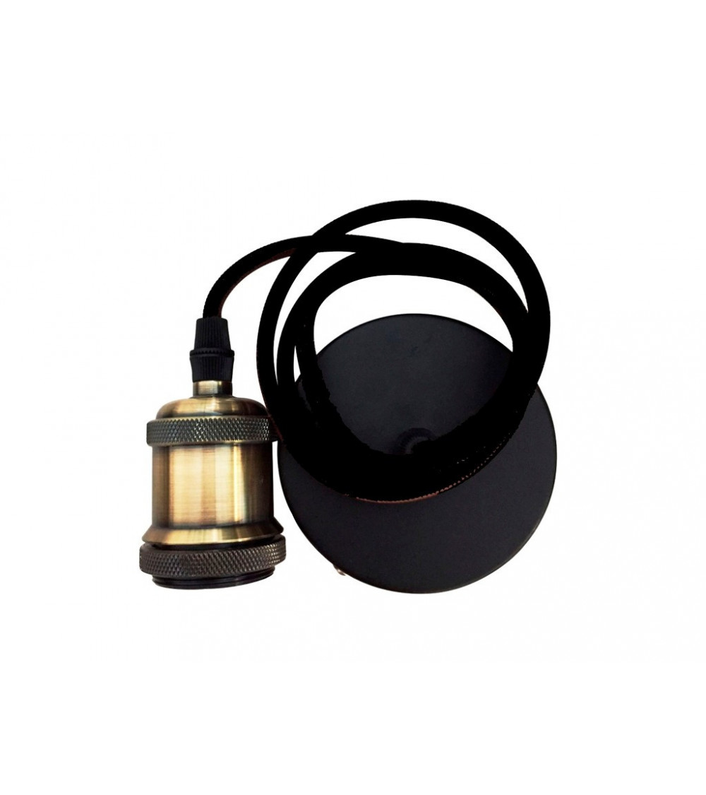 Comprar CONJUNTO PORTALAMPARAS CABLE FLORON NEGRO en España