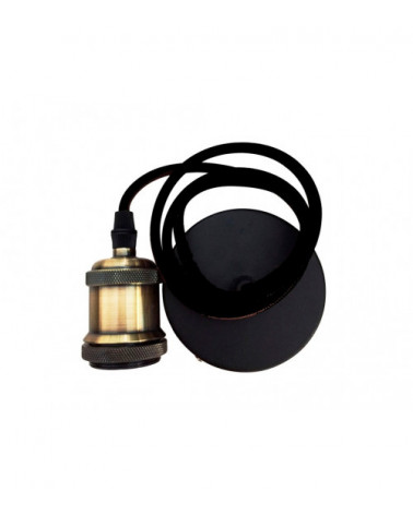 Comprar CONJUNTO PORTALAMPARAS CABLE FLORON NEGRO en España