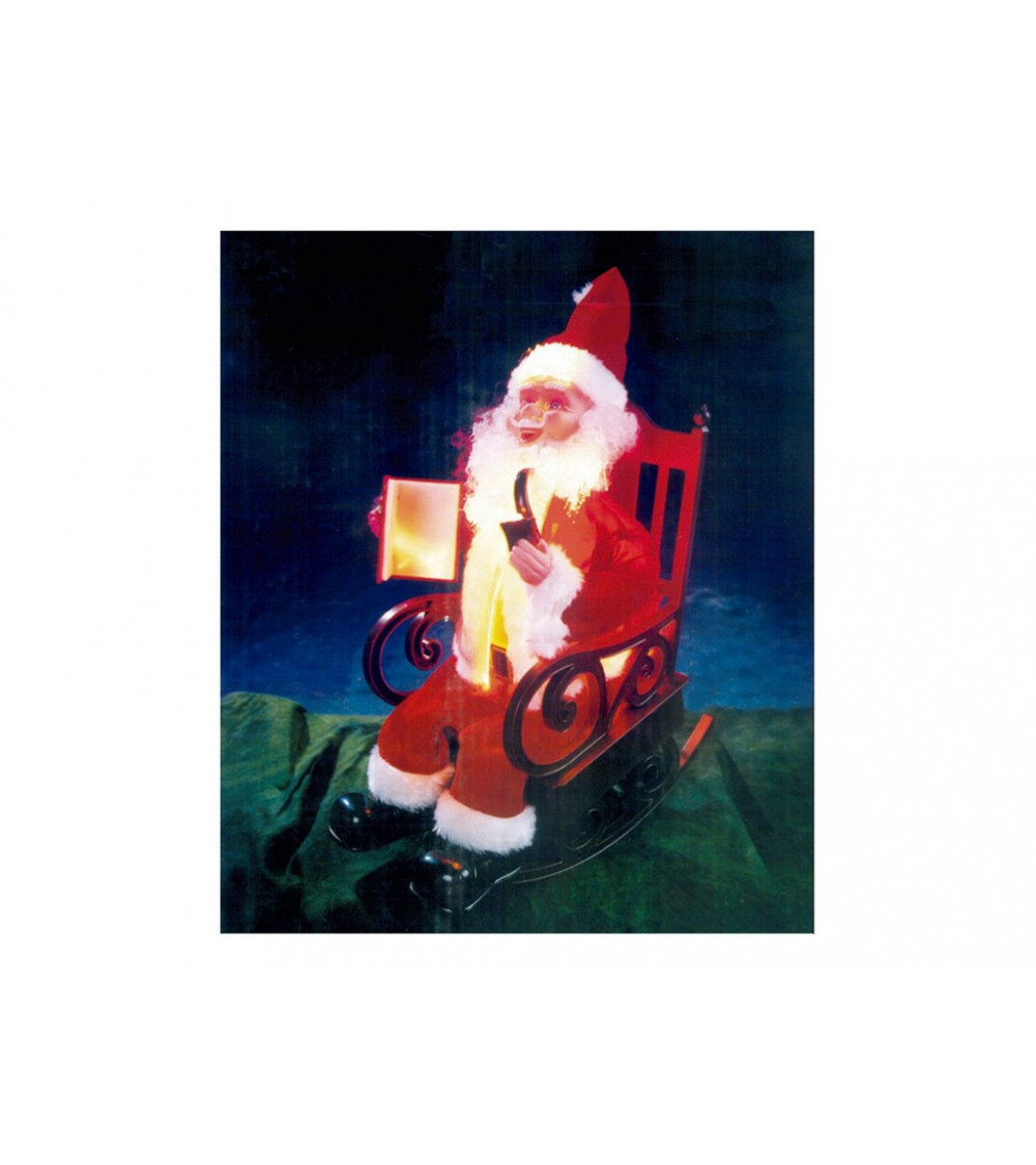 Comprar SANTA CLAUS EN SILLA CON ANIMACION Y FIBRA (45 cm) en España