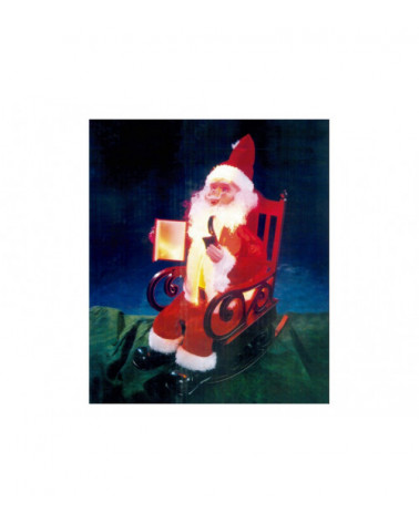 Comprar SANTA CLAUS EN SILLA CON ANIMACION Y FIBRA (45 cm) en España