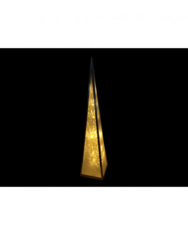 Comprar PIRAMIDE 24 LED EFECTO NIEVE MARCO PLATA 90x16x16cm BLANCO CALIDO 4