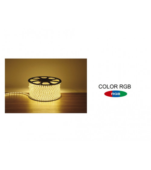 Comprar TIRA DE LED IP44 9W/MT RGB 230V 60LED/MT LED50x50 venta por M en España