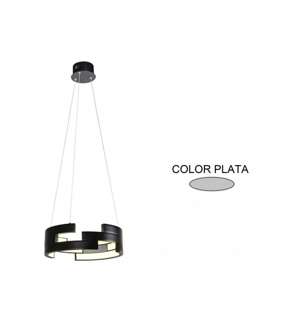 Comprar LAMPARA LED COLGANTE ALUMINIO INTERIOR ACRILICO 78W 3000K 180º 230V PLATA en España