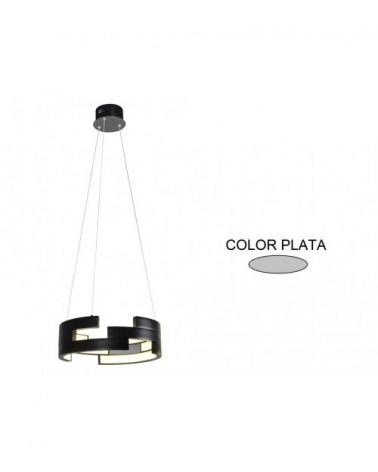 Comprar LAMPARA LED COLGANTE ALUMINIO INTERIOR ACRILICO 78W 3000K 180º 230V PLATA en España