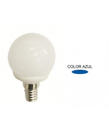 Comprar LAMPARA ESFERICA LED AZUL E14 4W 270º 230V en España