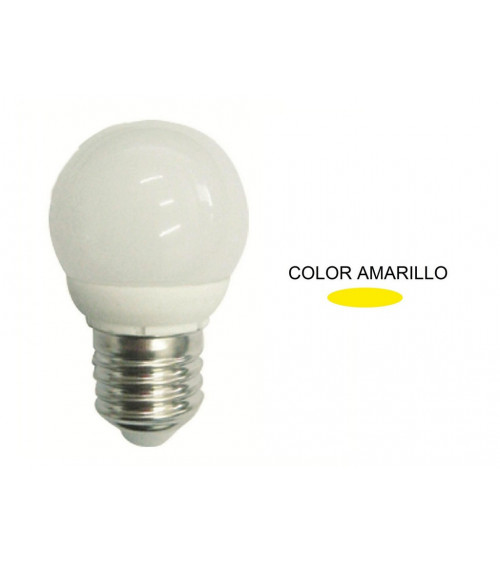 Comprar LAMPARA ESFERICA LED AMARILLA E27 4W 270º 230V en España