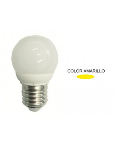 Comprar LAMPARA ESFERICA LED AMARILLA E27 4W 270º 230V en España
