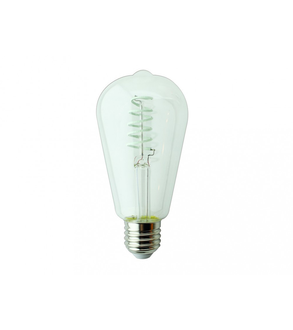 Comprar LAMPARA EDISON LED AZUL FILAMENTO RIZADO E27 4W 180º 230V en España