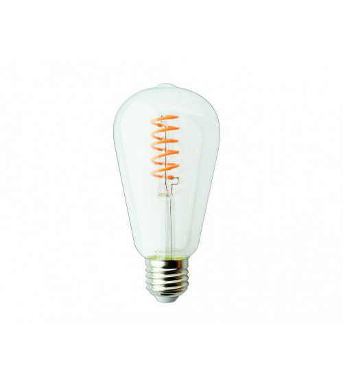 Comprar LAMPARA EDISON LED ROJA FILAMENTO RIZADO E27 4W 180º 230V en España