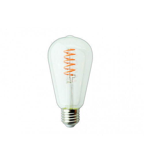 Comprar LAMPARA EDISON LED ROSA FILAMENTO RIZADO E27 4W 180º 230V en España