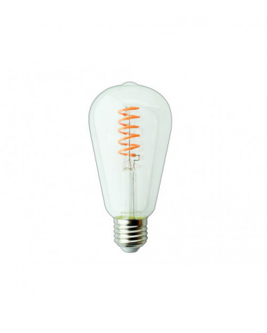 Comprar LAMPARA EDISON LED ROSA FILAMENTO RIZADO E27 4W 180º 230V en España