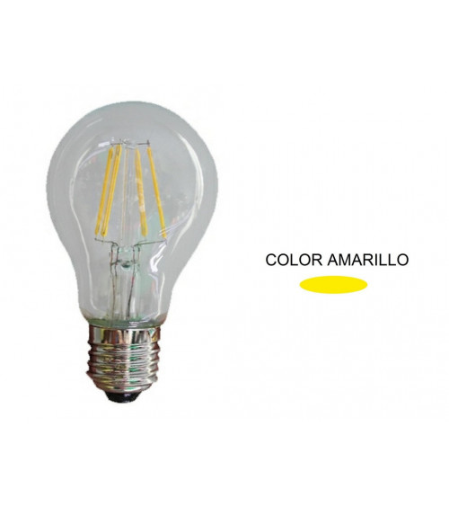 Comprar LAMPARA STANDARD FILAMENTO LED AMARILLA E27 3W 360º 230V en España