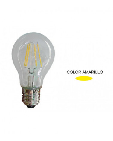 Comprar LAMPARA STANDARD FILAMENTO LED AMARILLA E27 3W 360º 230V en España