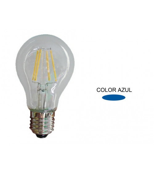 Comprar LAMPARA STANDARD FILAMENTO LED AZUL E27 3W 360º 230V en España