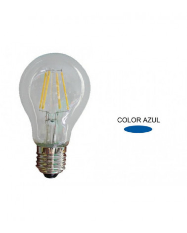 Comprar LAMPARA STANDARD FILAMENTO LED AZUL E27 3W 360º 230V en España