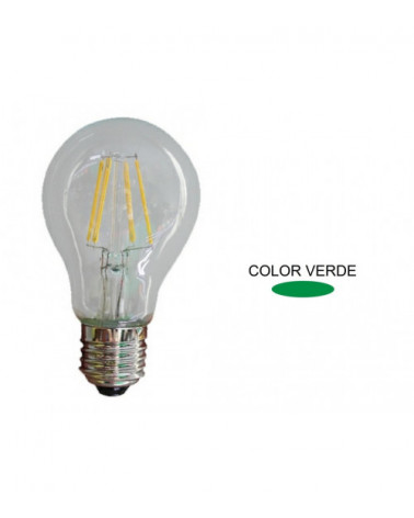 Comprar LAMPARA STANDARD FILAMENTO LED VERDE E27 3W 360º 230V en España