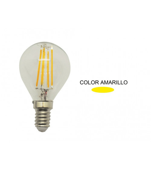 Comprar LAMPARA ESFERICA FILAMENTO LED AMARILLA E14 1