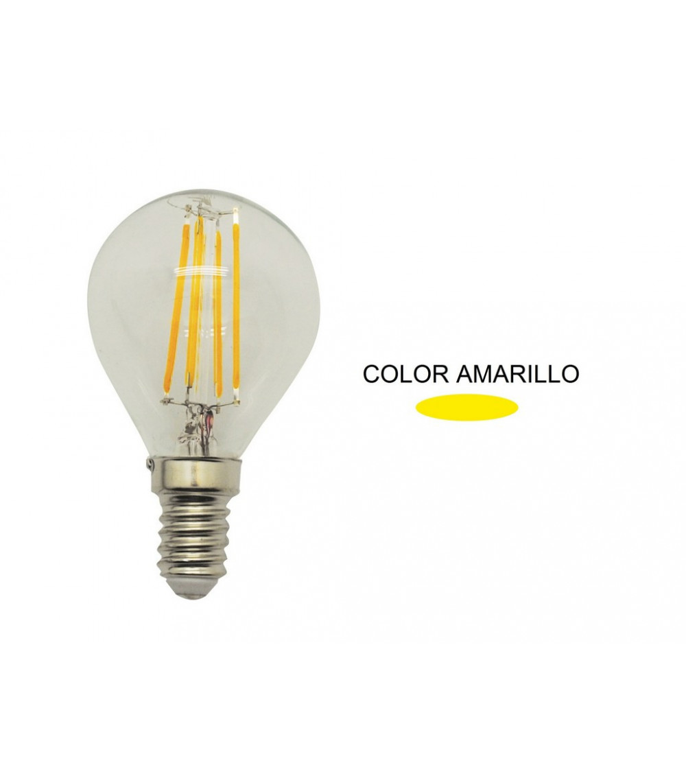 Comprar LAMPARA ESFERICA FILAMENTO LED AMARILLA E14 1