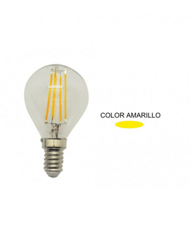 Comprar LAMPARA ESFERICA FILAMENTO LED AMARILLA E14 1