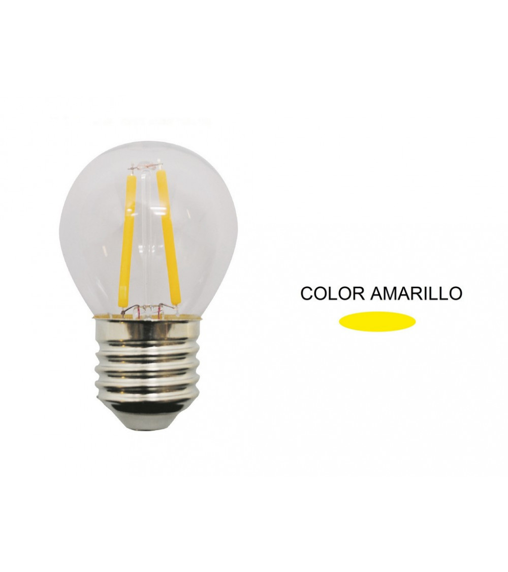 Comprar LAMPARA ESFERICA FILAMENTO LED AMARILLA E27 1