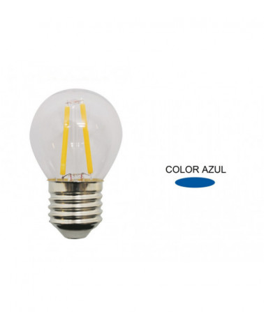 Comprar LAMPARA ESFERICA FILAMENTO LED AZUL E27 1