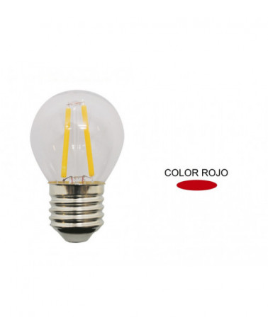 Comprar LAMPARA ESFERICA FILAMENTO LED ROJA E27 1