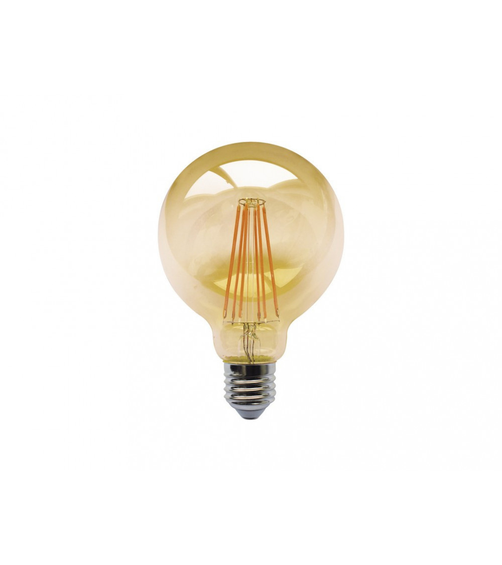 Comprar LAMPARA GLOBO CRISTAL GOLD FILAMENTO LED G95 REGULABLE E27 7W 2200K 360º 230V en España
