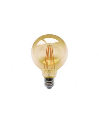 Comprar LAMPARA GLOBO CRISTAL GOLD FILAMENTO LED G95 REGULABLE E27 7W 2200K 360º 230V en España