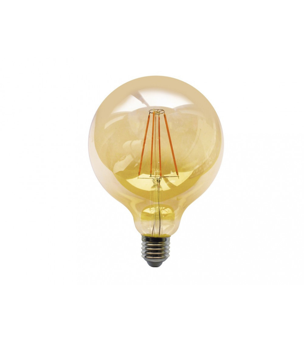 Comprar LAMPARA GLOBO CRISTAL GOLD FILAMENTO LED G125 REGULABLE E27 7W 2200K 360º 230V en España
