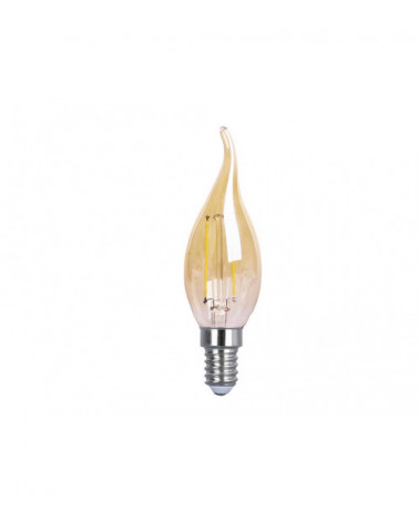 Comprar LAMPARA VELA PUNTA TORCIDA CRISTAL GOLD FILAMENTO LED REGULABLE E14 4W 2200K 360º 230V en España