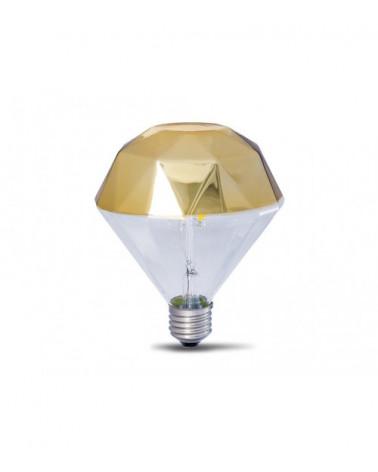 Comprar LAMPARA DECORATIVA FILAMENTO LED PRISMA ORO E27 10W 2700K 360º 230V en España