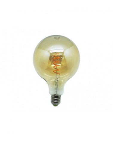 Comprar LAMPARA GLOBO CRISTAL GOLD FILAMENTO ESPIRAL LED G125 E27 4W 2000K 360º 230V en España