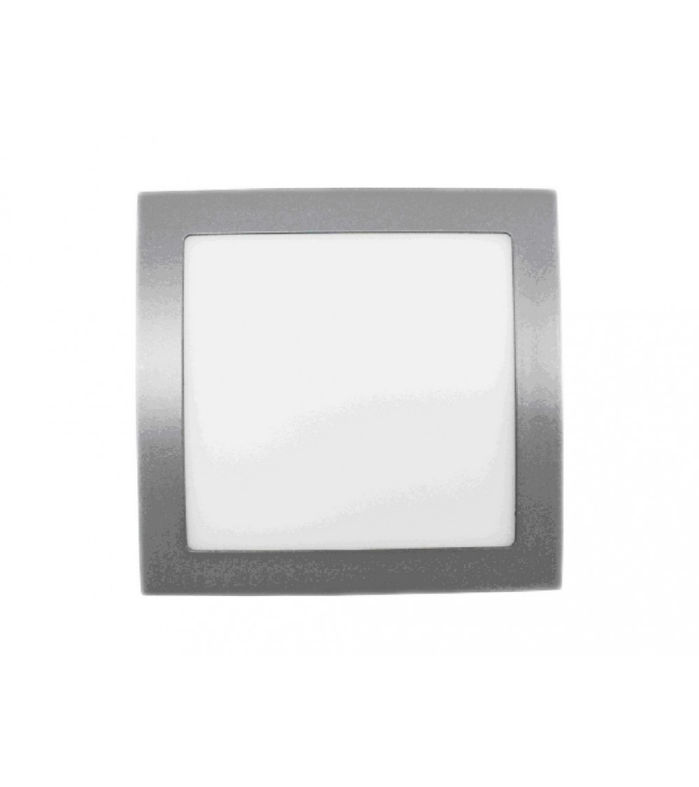 Comprar DOWNLIGHT LED EMPOTRABLE EXTRAPLANO CUADRADO CORTE 200MM 18W 4000K 100º 230V PLATA en España