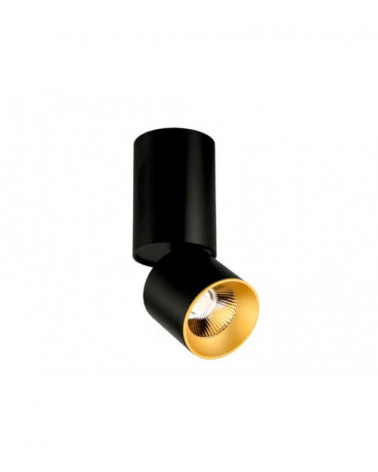 Comprar LAMPARA LED DE TECHO TUBULAR DIRECCIONABLE 10W 3000K 24º 230V NEGRO interior dorado en España