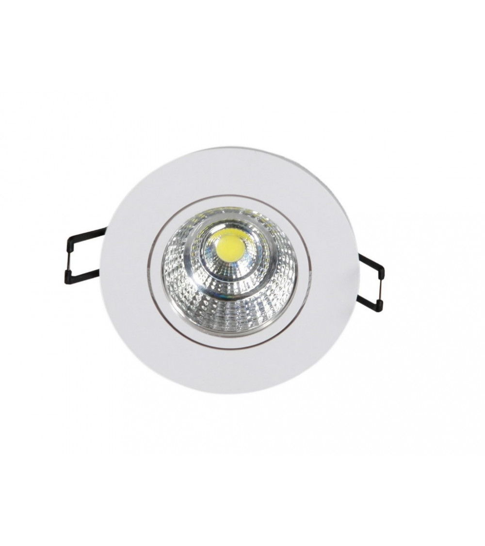 Comprar DOWNLIGHT LED EMPOTRABLE ORIENTABLE REDONDO CORTE 75MM 6W 3000K 36º 230V en España