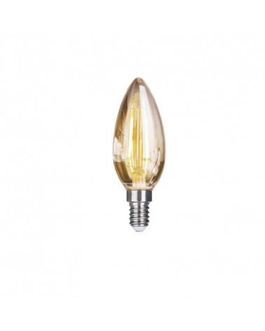Comprar LAMPARA VELA CRISTAL GOLD FILAMENTO LED REGULABLE E14 4W 2200K 360º 230V en España
