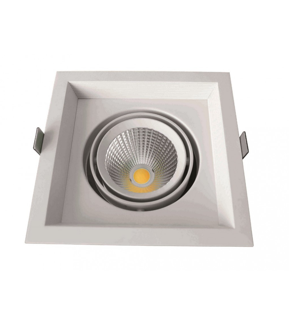 Comprar DOWNLIGHT LED EMPOTRABLE SERIE MALTA PF0,9 CORTE 115x115MM 10W 3000K 38º 230V BLANCO en España