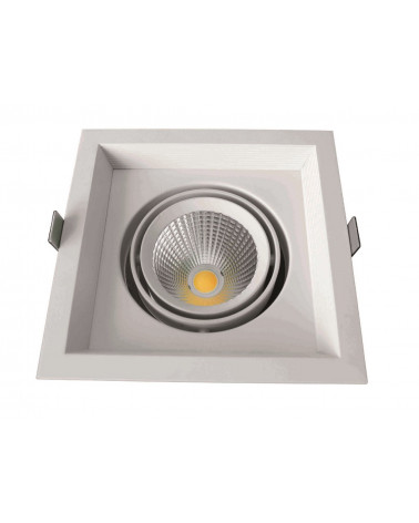 Comprar DOWNLIGHT LED EMPOTRABLE SERIE MALTA PF0,9 CORTE 115x115MM 10W 3000K 38º 230V BLANCO en España