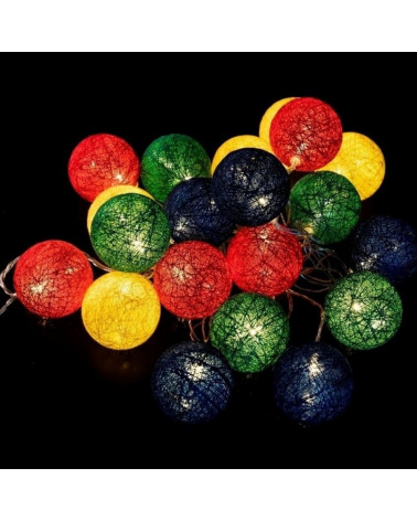 Comprar GUIRNALDA BOLA DE TELA 20 LEDS 0,80W 24V 8,60M en España