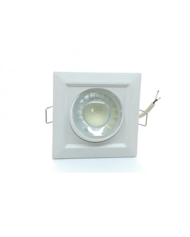 Comprar DOWNLIGHT LED EMPOTRABLE ORIENTABLE CUADRADO CORTE 75MM 8W 6000K 90º 230V en España